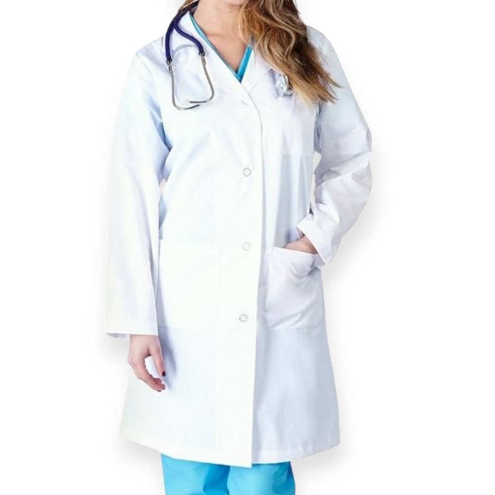 Natural Uniforms White Lab Coat Work Coat Size Large